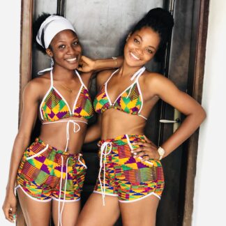 trendy kente wax peint bikini