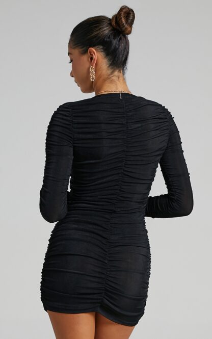 trendy black mini bodycon dress - Image 2